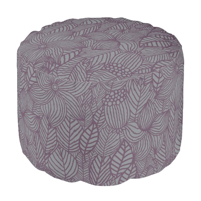 Floral Pattern 3 Pouf (Angled Front)