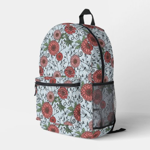 Floral pattern 3 printed backpack