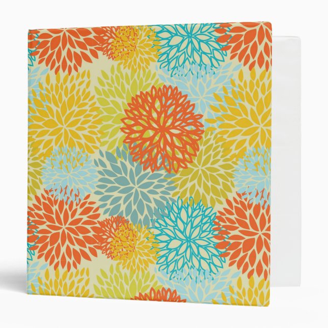Floral pattern 3 ring binder (Front/Inside)
