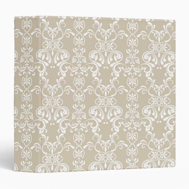 Floral Pattern 3 Ring Binder (Front/Spine)
