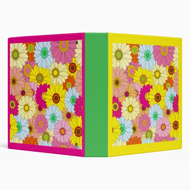 floral pattern 3 ring binder (Background)