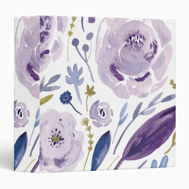 floral pattern 3 ring binder (Front/Spine)