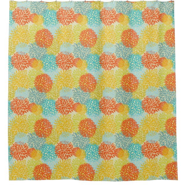 Floral pattern 3 shower curtain (Front)