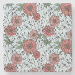 Floral pattern 3 stone coaster