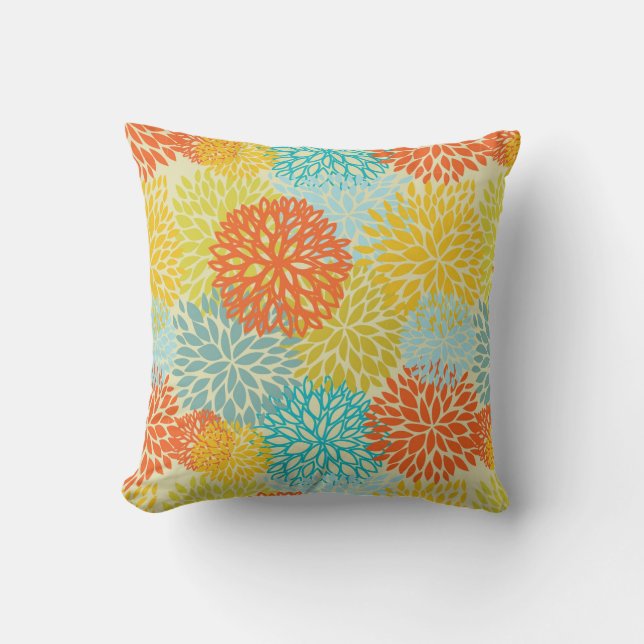 Floral pattern 3 throw pillow (Front)
