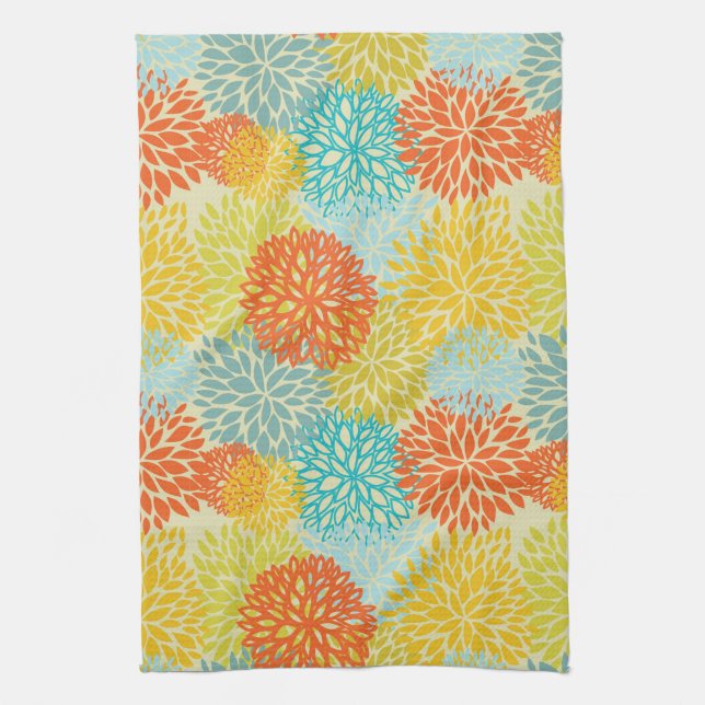 Floral pattern 3 towel (Vertical)