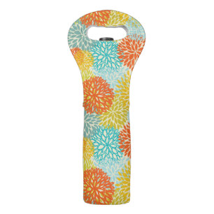 Floral pattern 3 wine bag