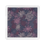 Floral pattern 4 2 acrylic tray