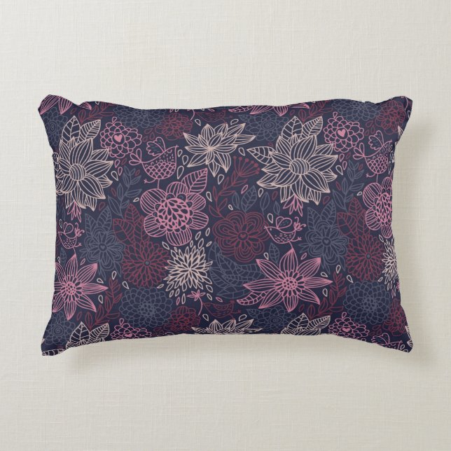 Floral pattern 4 2 decorative pillow (Front)