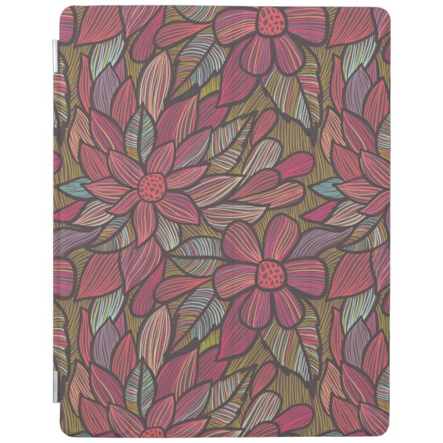 Floral pattern 4 2 iPad smart cover (Front)