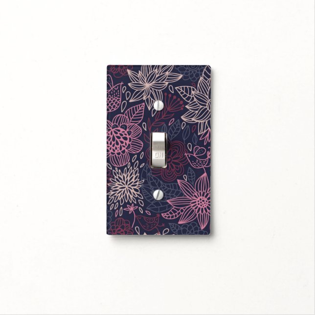 Floral pattern 4 2 light switch cover (In Situ)