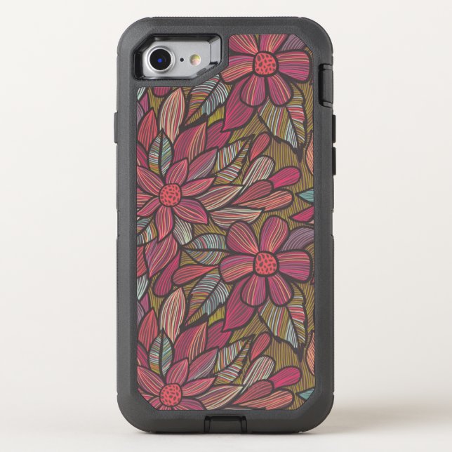 Floral pattern 4 2 otterbox iPhone case (Back)
