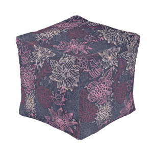 Floral pattern 4 2 pouf