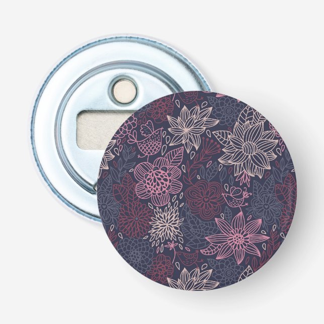 Floral pattern 4 3 bottle opener (Front)
