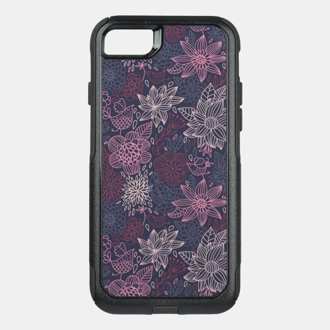 Floral pattern 4 3 otterbox iPhone case (Back)