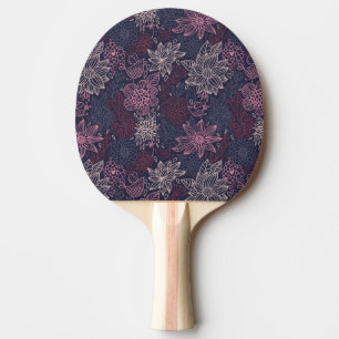 Floral pattern 4 3 ping pong paddle