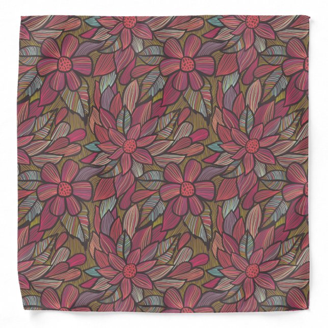 Floral pattern 4 bandana (Front)