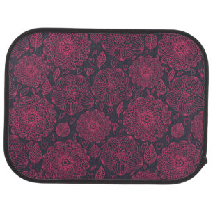 Floral Pattern 4 Car Mat
