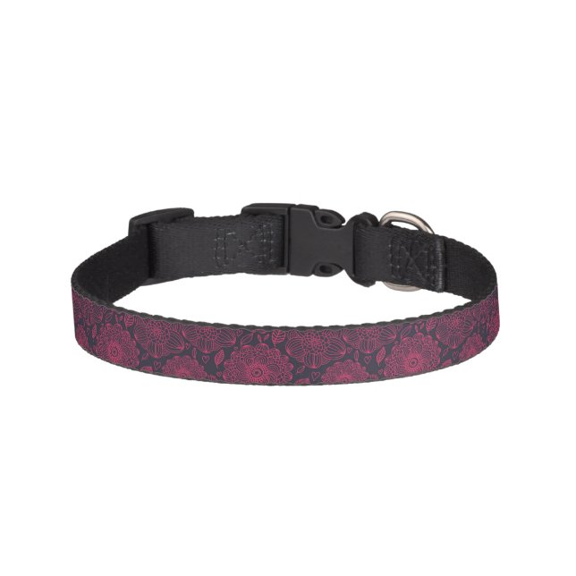 Floral Pattern 4 Pet Collar (Front)