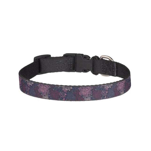 Floral pattern 4 pet collar (Front)
