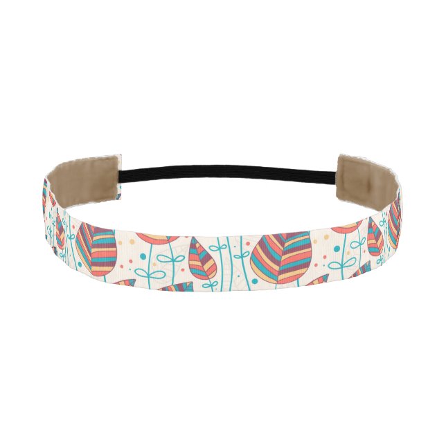 Floral pattern 5 2 athletic headband (Front)