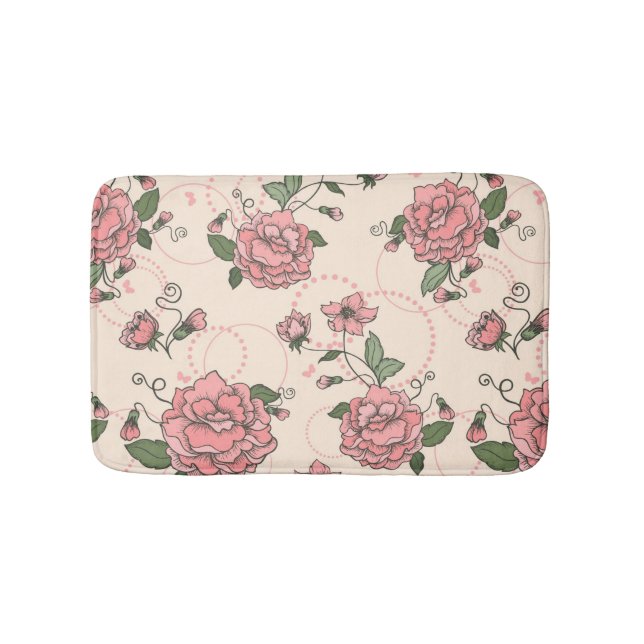 Floral pattern 5 2 bathroom mat (Front)