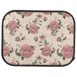 Floral pattern 5 2 car floor mat