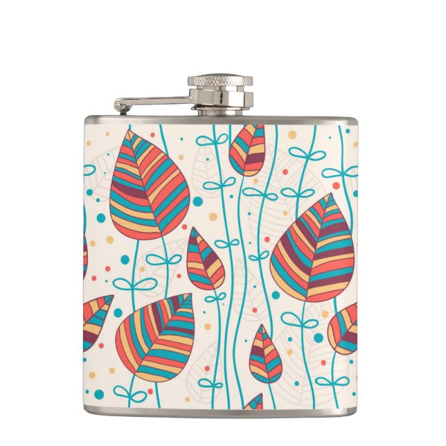 Floral pattern 5 2 flask (Front)