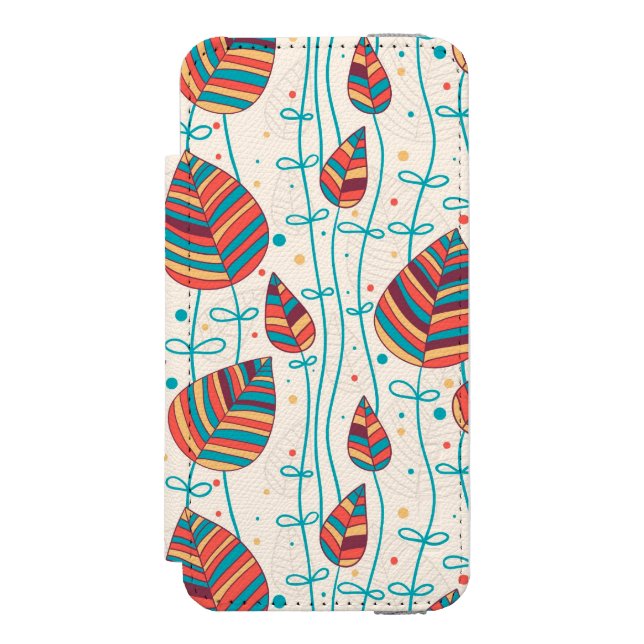 Floral pattern 5 2 incipio iPhone wallet case (Folio Front)
