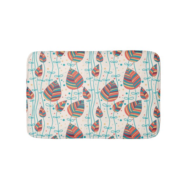 Floral pattern 5 bathroom mat (Front)
