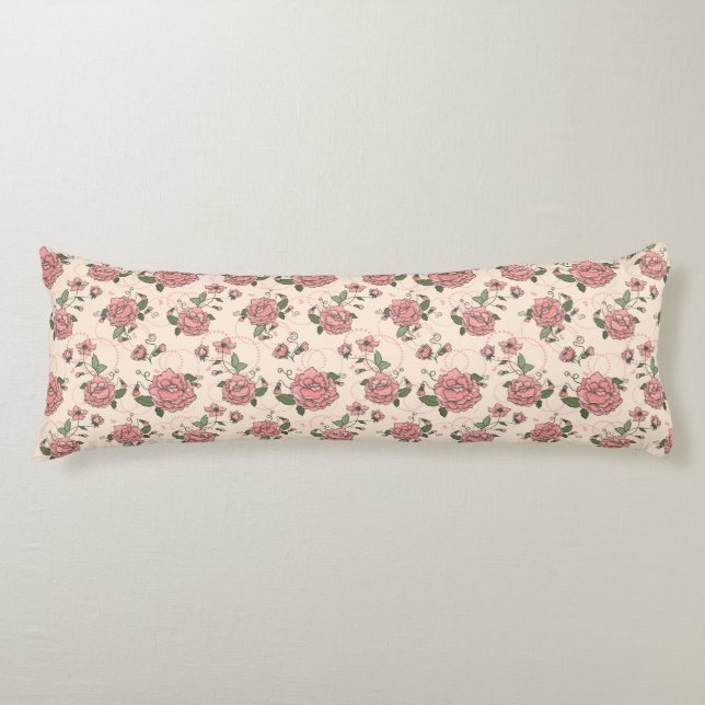 Floral pattern 5 body pillow (Front)