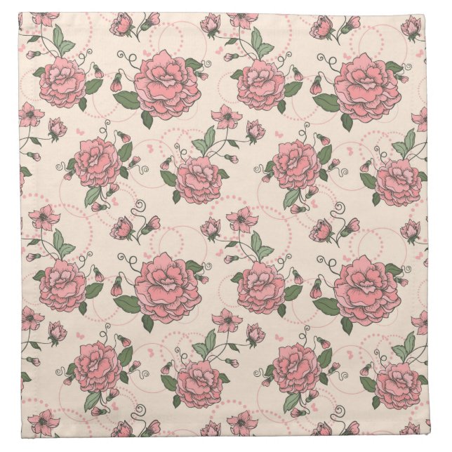 Floral pattern 5 cloth napkin (Front)