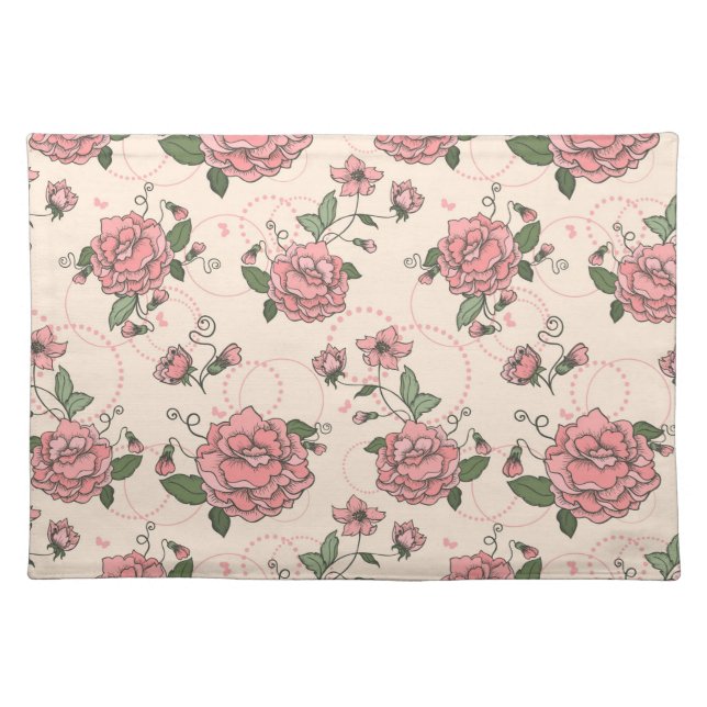 Floral pattern 5 cloth placemat (Front)