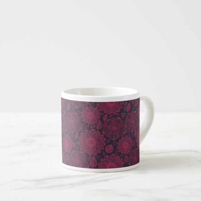 Floral Pattern 5 Espresso Cup (Front Right)
