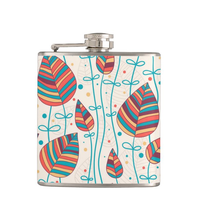 Floral pattern 5 flask (Front)