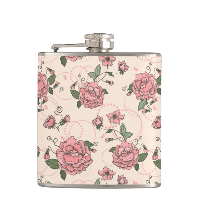 Floral pattern 5 flask (Front)