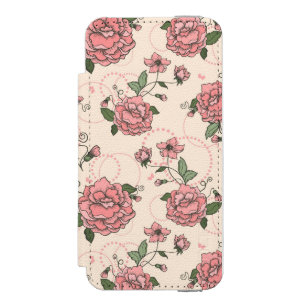 Floral pattern 5 iPhone SE/5/5s wallet case