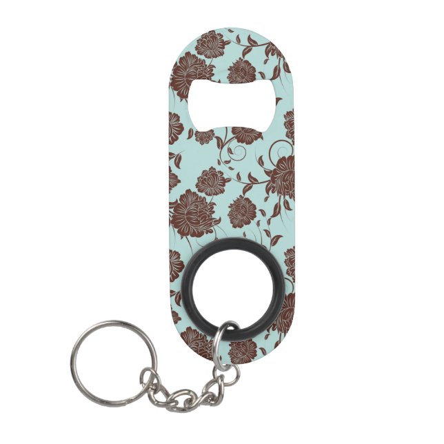 Floral Pattern 5 Keychain Bottle Opener (Front)