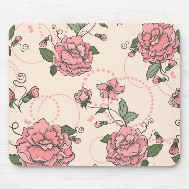 Floral pattern 5 mouse pad (Front)