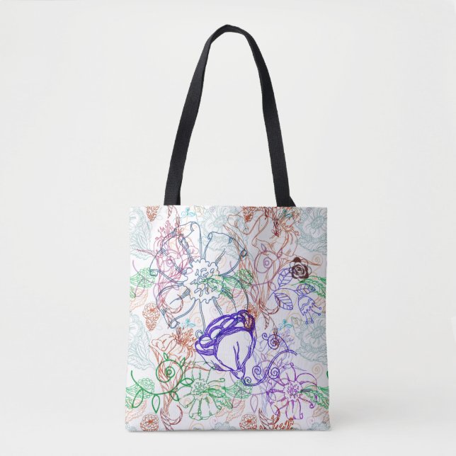 Floral Pattern 5 Tote Bag (Front)