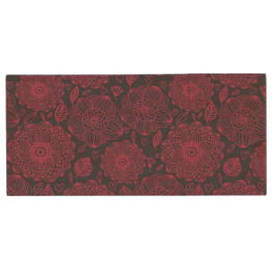 Floral Pattern 5 Wood USB Flash Drive
