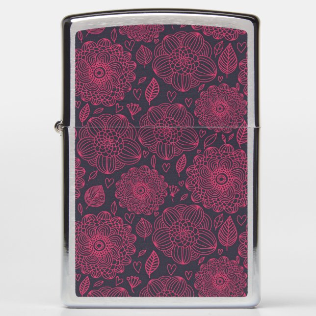Floral Pattern 5 Zippo Lighter (Front)