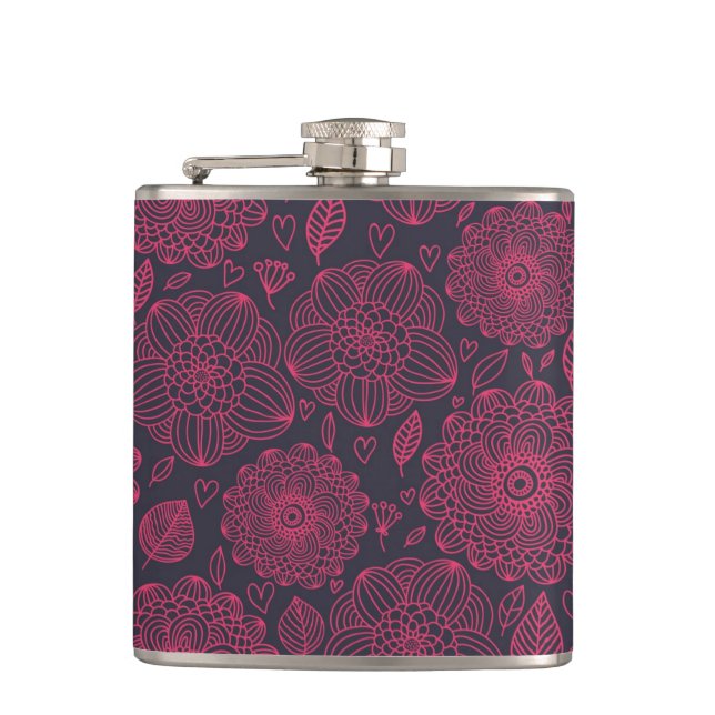 Floral Pattern 6 Flask (Front)