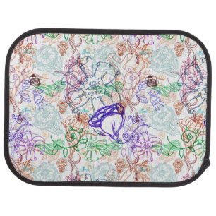 Floral Pattern 7 Car Mat