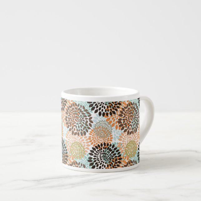 Floral Pattern 7 Espresso Cup (Front Right)