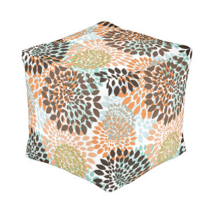 Floral Pattern 7 Pouf