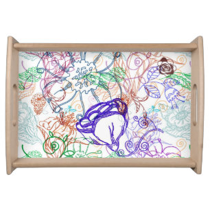 Floral Pattern 7 Serving Tray