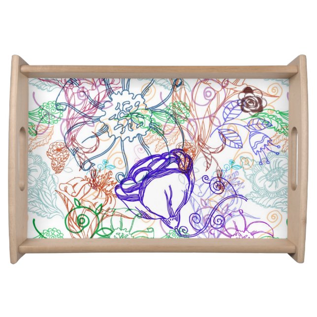 Floral Pattern 7 Serving Tray (Front)