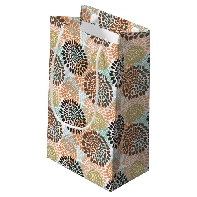 Floral Pattern 7 Small Gift Bag (Back Angled)
