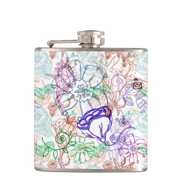 Floral Pattern 9 Flask (Front)